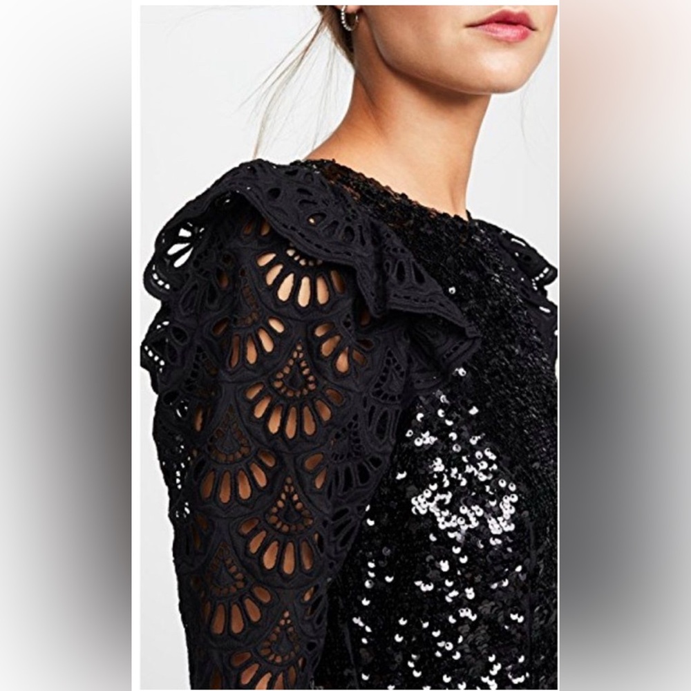 NWT Sea New York Elegant Black Sequin Dress